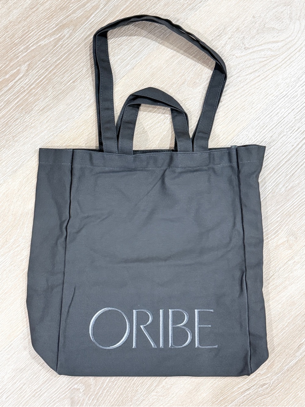 Oribe Charcoal Logo Canvas Tote